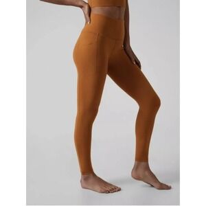 Athleta Ultimate Stash 7/8 Tight Oxford Rust Size L Athleisure Workout‎